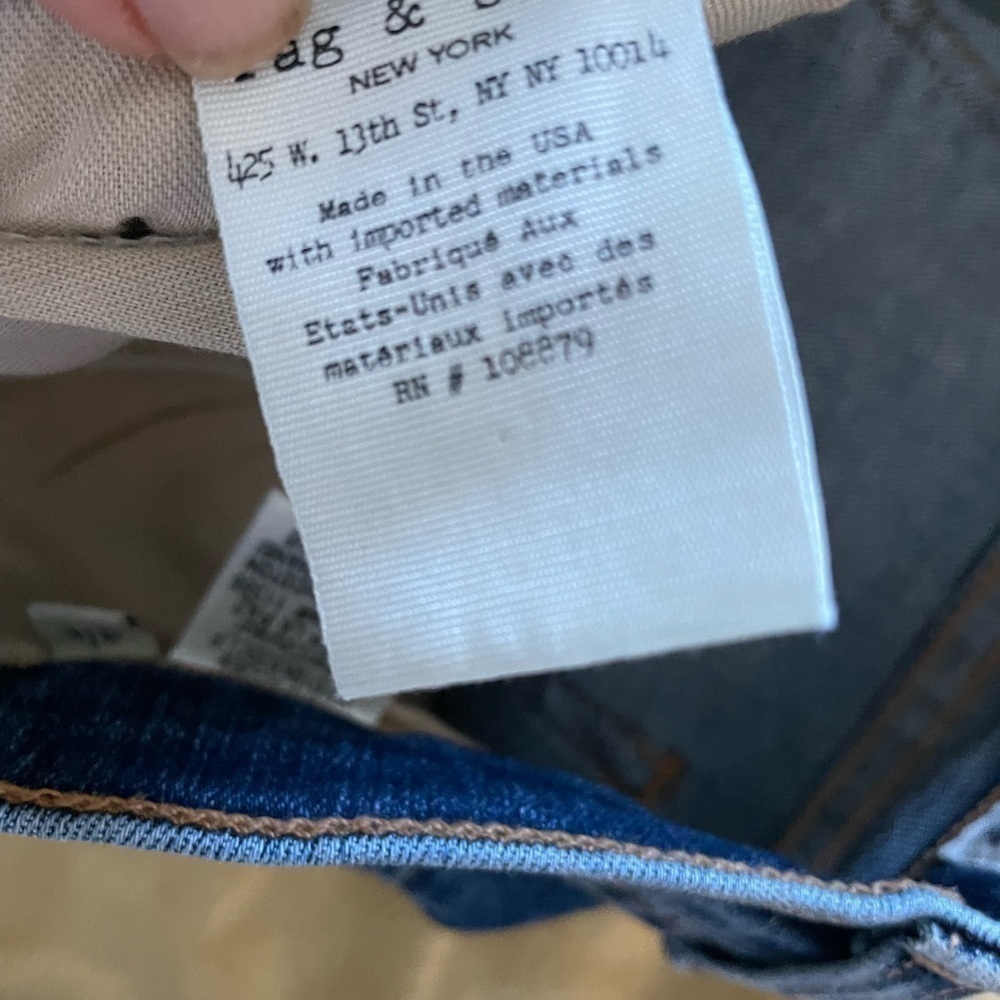 Rag & Bone straight leg jean.  Washed but have never worn worn. - Picture 3 of 6